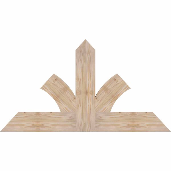 Ekena Millwork Richland Smooth Timber Gable Bracket, Douglas Fir, 48"W x 26"H x 1 1/2"D x 5 1/2"F, 13/12 Pitch GBW048X26X0206RIC00SDF - main